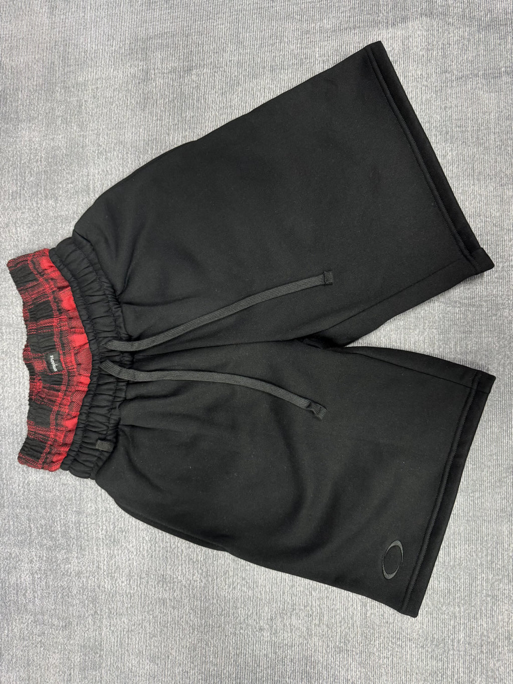 Black Double Waist Shorts