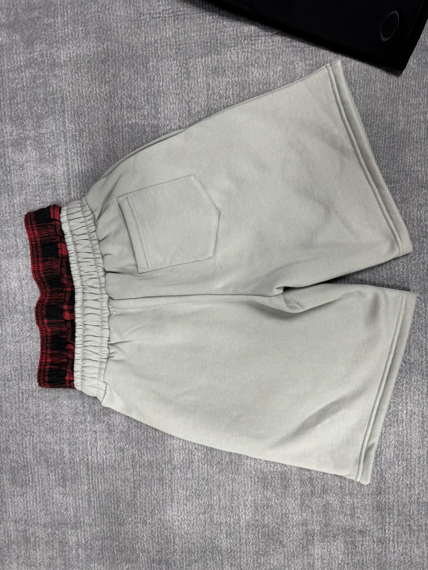 Grey Double Waist Shorts