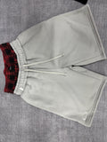 Grey Double Waist Shorts