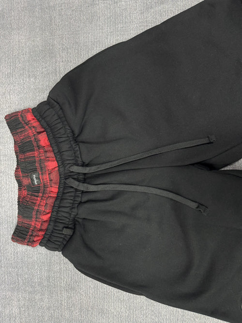 Black Double Waist Shorts